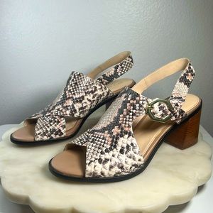 Cole Haan Women's Jamila Block Heel Sandal Wedge Sz 8.5 B